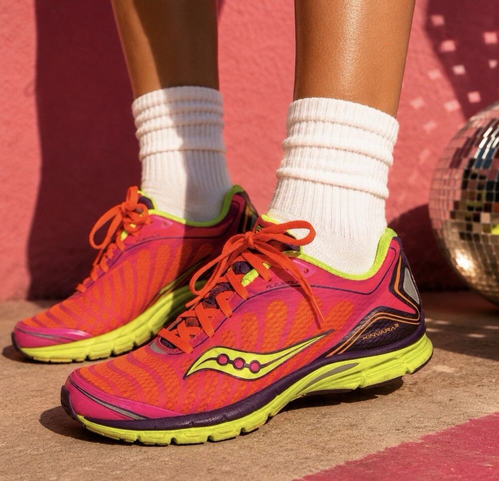 Saucony Kinvara 3 wmns Sz 8 Running Pink Neon Orange Progrid Lightweight Trainer